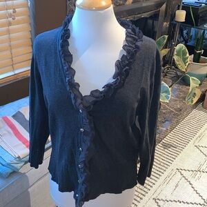 Gently Loved Ruffle Sweater Philosophy by Republic